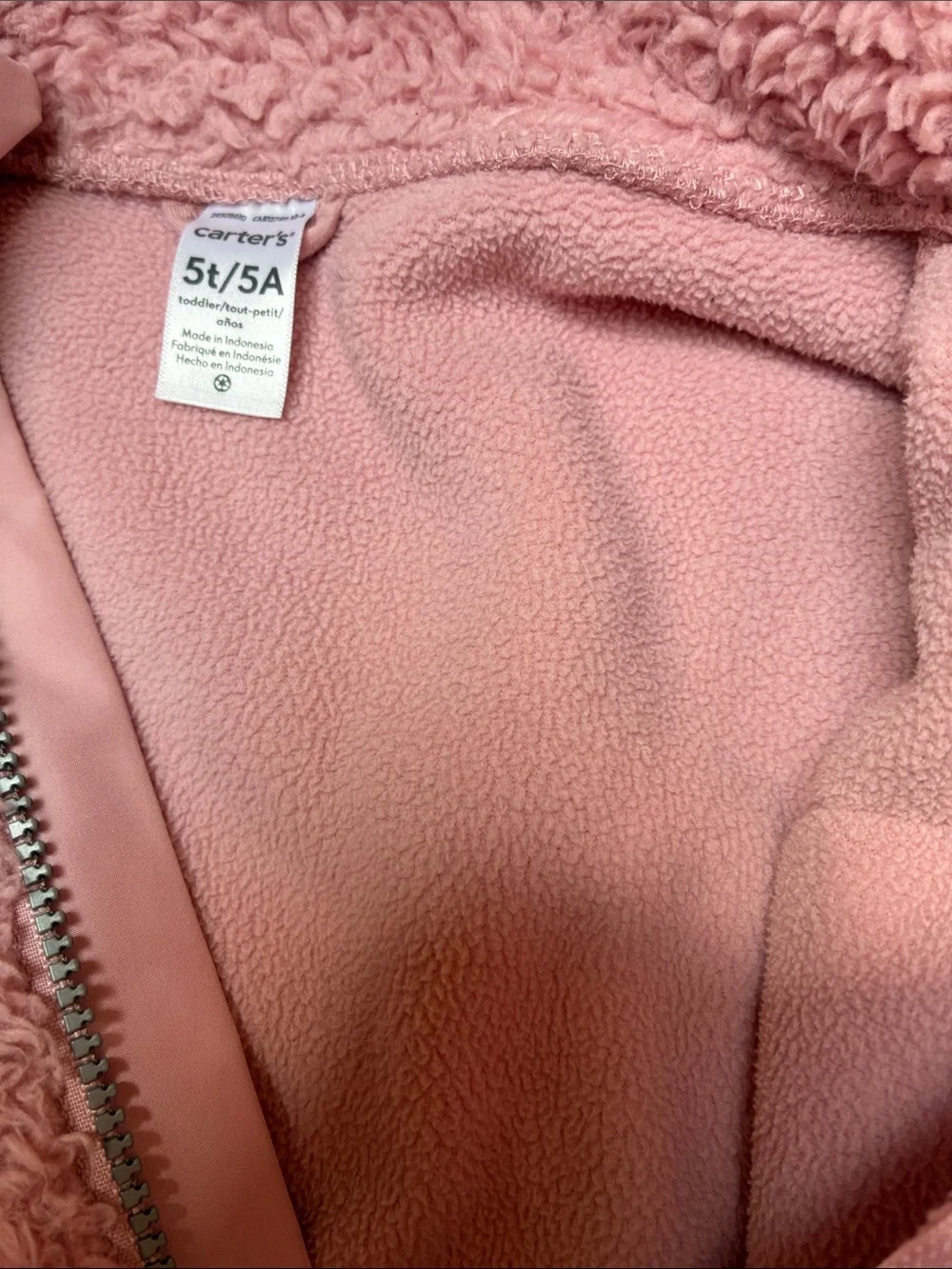 Carter's Pink Sherpa Zip Jacket